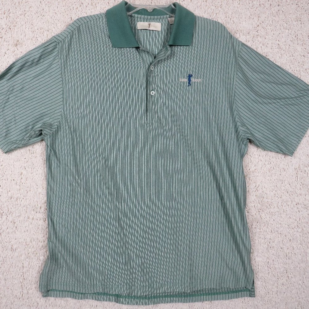 Harry Vardon* Men's Short Sleeve Polo Golf Shirt~‎ Size Large (Green/Dark Green)